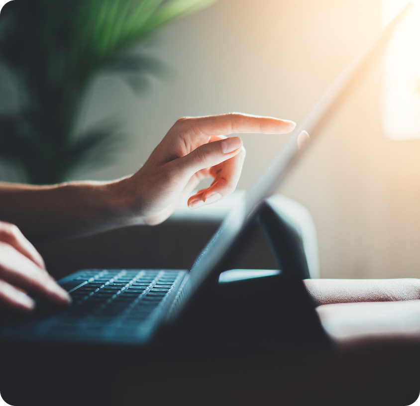 Person using tablet
